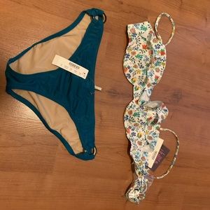 NWT jcrew swim bottoms with ring
